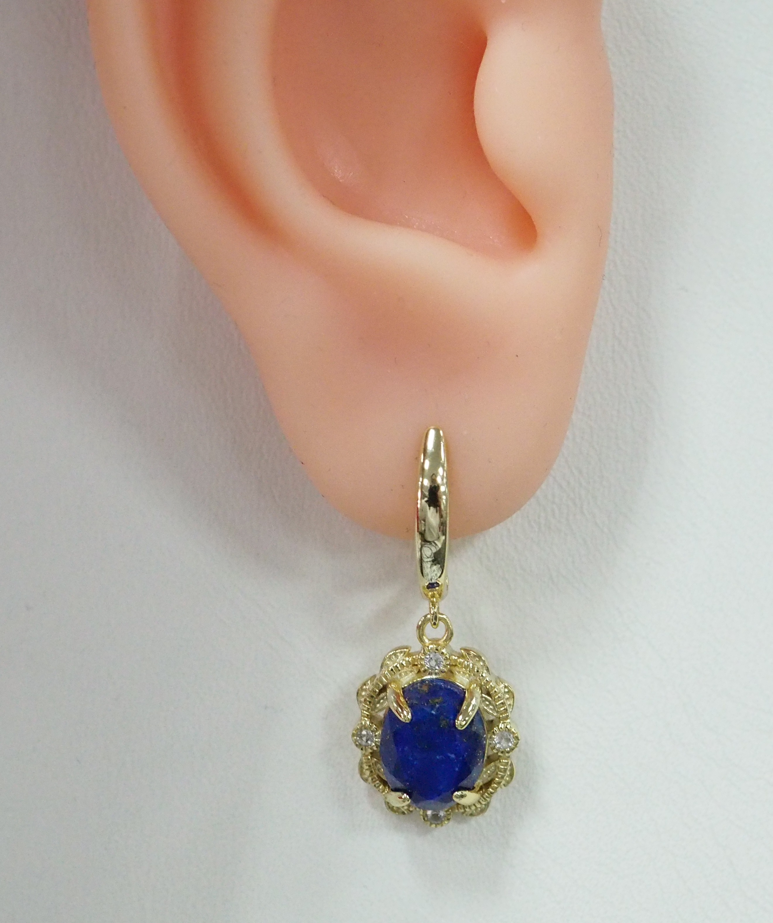 Серебряные серьги с лазуритами